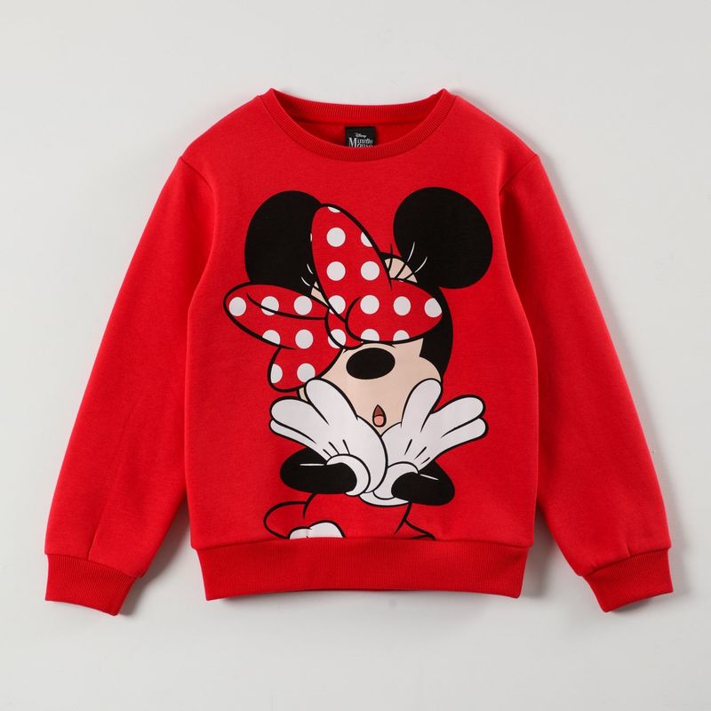 DISNEY - Poleron Niña Minnie Sorpresa Rojo Disney