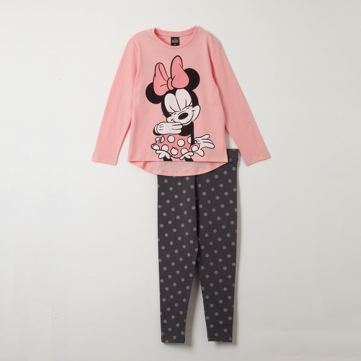 DISNEY - Conjunto Polera y Calza Disney Minnie Mouse con Lunares Niña 2-8 Años