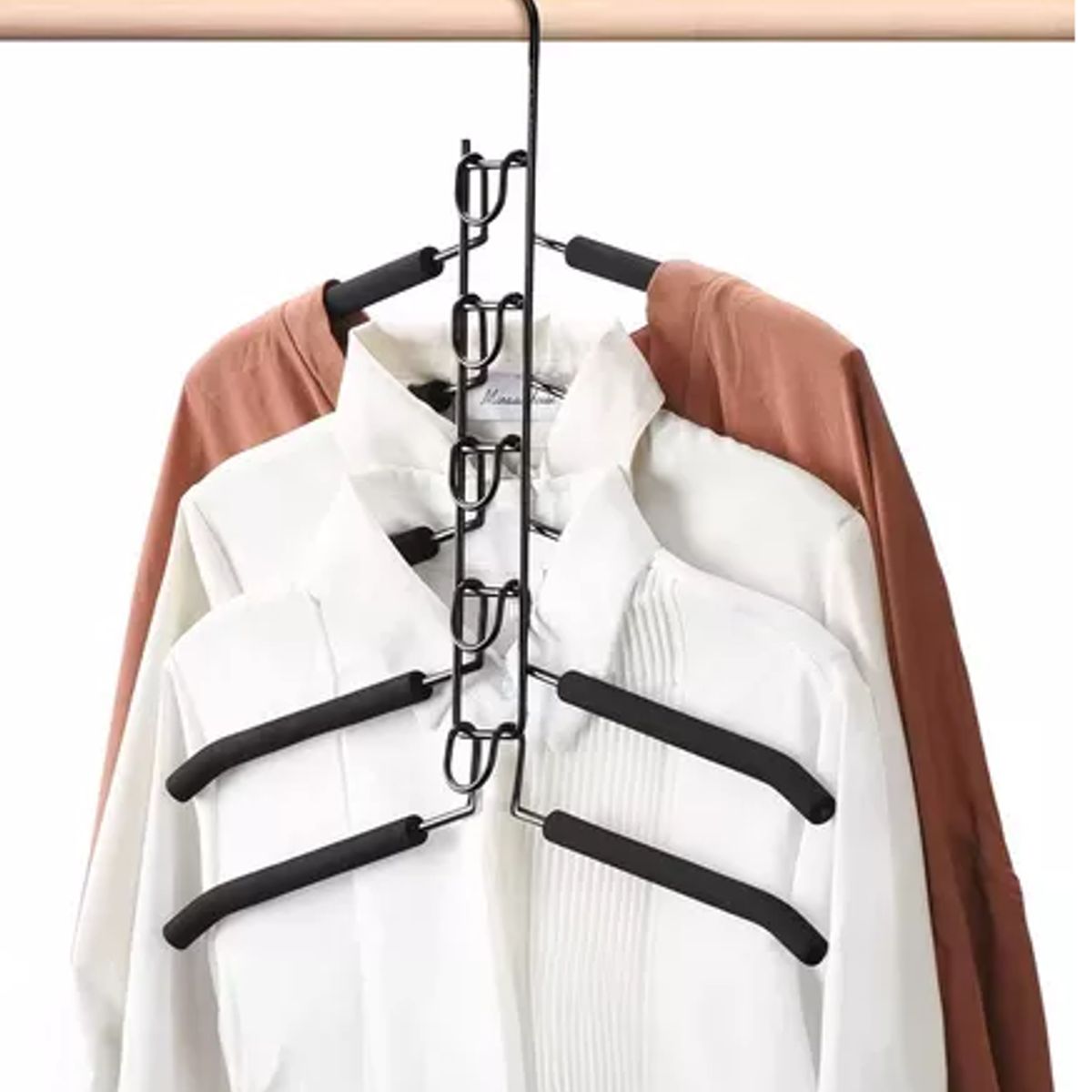 GENERICO - Colgadores De Ropa Ganchos 5en1 Antideslizante