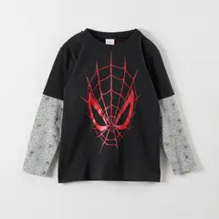 MARVEL - Polera Manga Larga Niño Spiderman Telaraña Negro