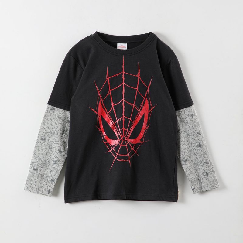 MARVEL - Polera Manga Larga Niño Spiderman Telaraña Negro Marvel