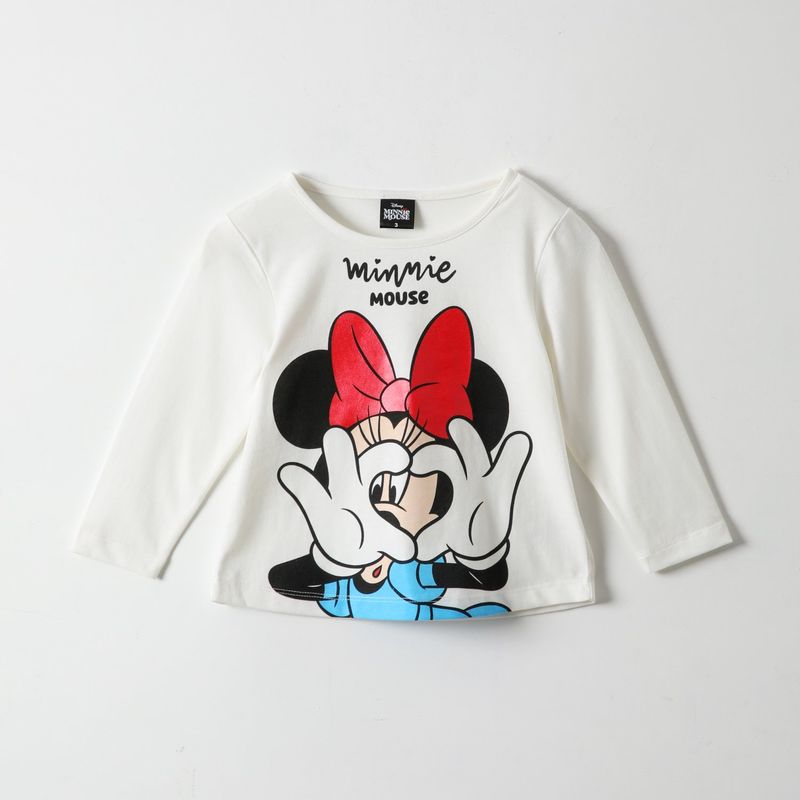 DISNEY - Polera Manga Larga Niña Minnie Love Blanco Minnie