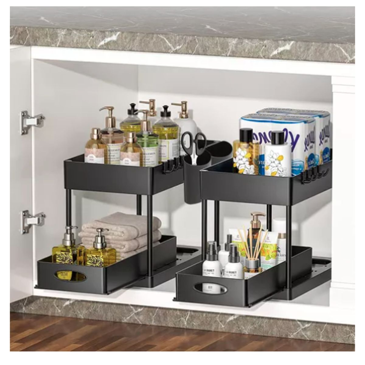 GENERICO - Estante Organizador 2 Niveles Cajones Repisas Baño Cocina