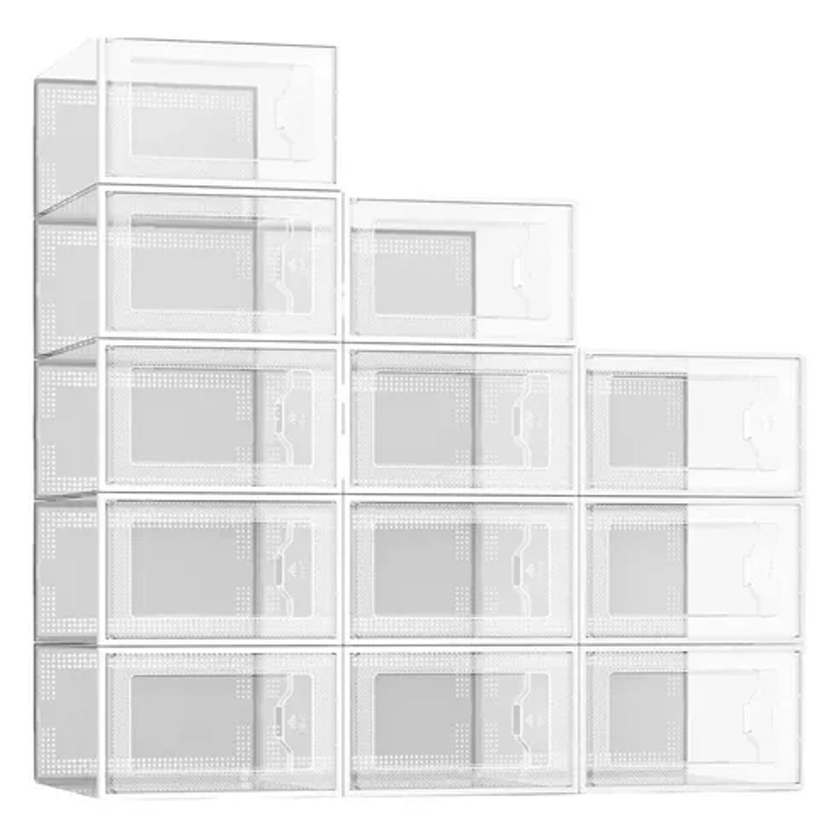 GENERICO - Caja Organizadora De Zapatos Set 4 Apilables Y Firme