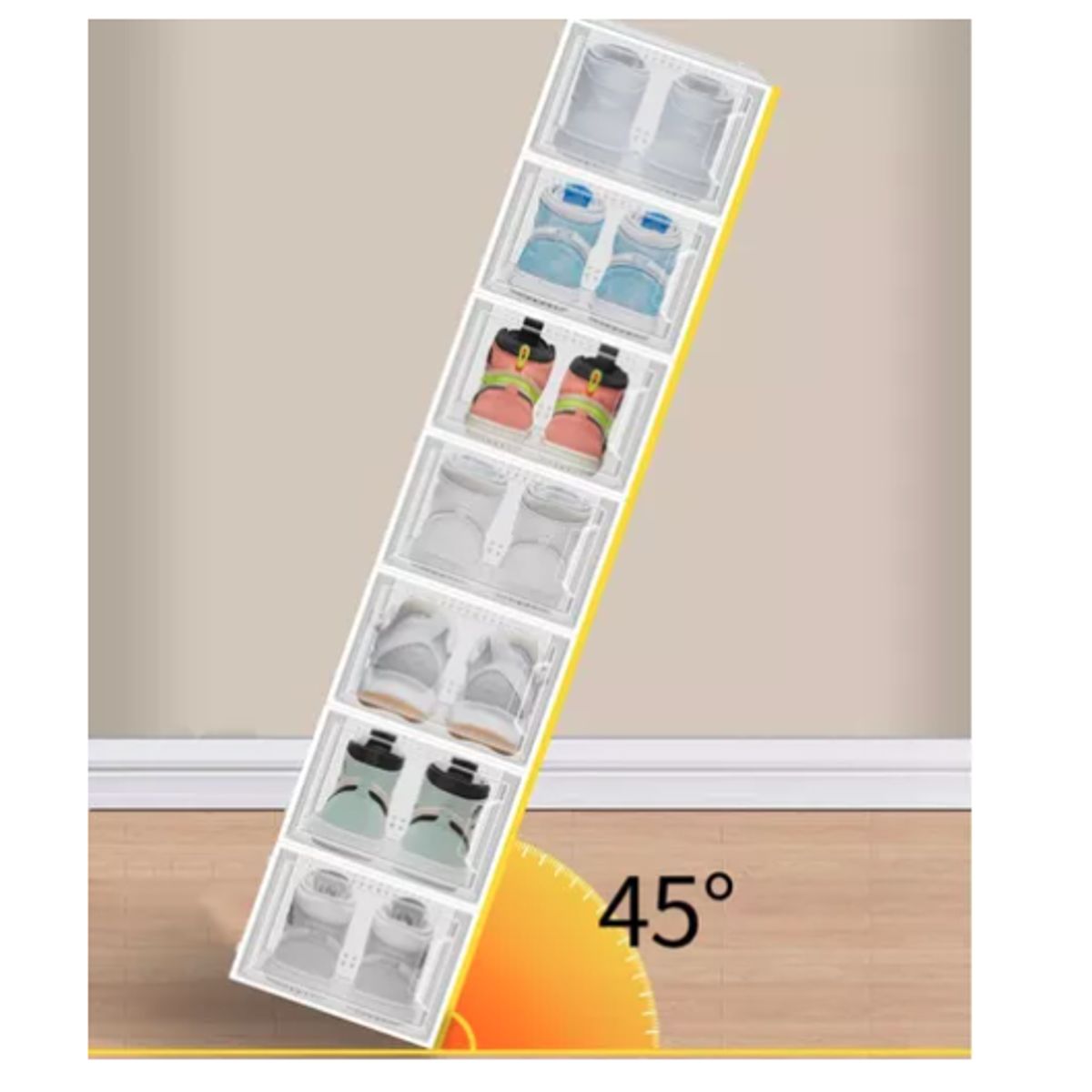 GENERICO - Caja Organizadora De Zapatos Set 4 Apilables Y Firme