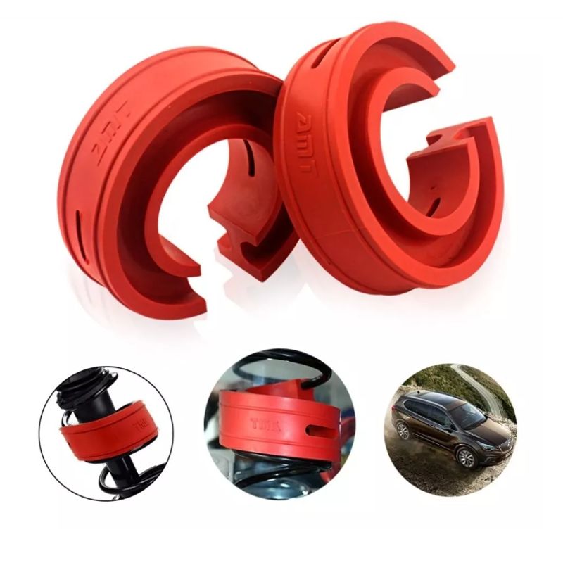 GENERICO - Kit Par Jinke Tope De Goma Espiral Amortiguación Auto