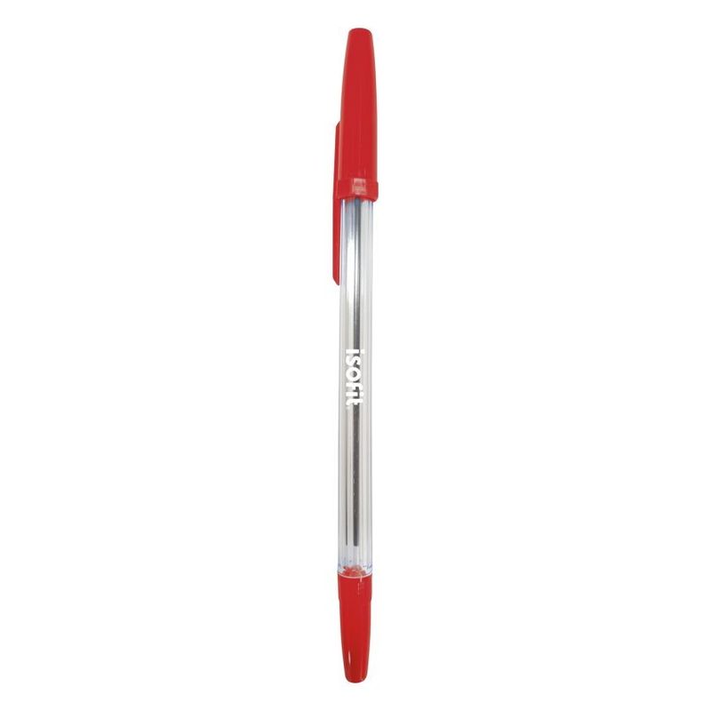 ISOFIT - Bolígrafo Lápiz Pasta 08 Mm Punta Fina Color Rojo Isofit
