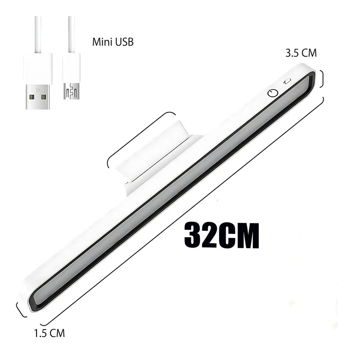 32cm Barra De Luz Magnética 2000mah Recargable Regulable Leer, marca GENERICO - Foto 2