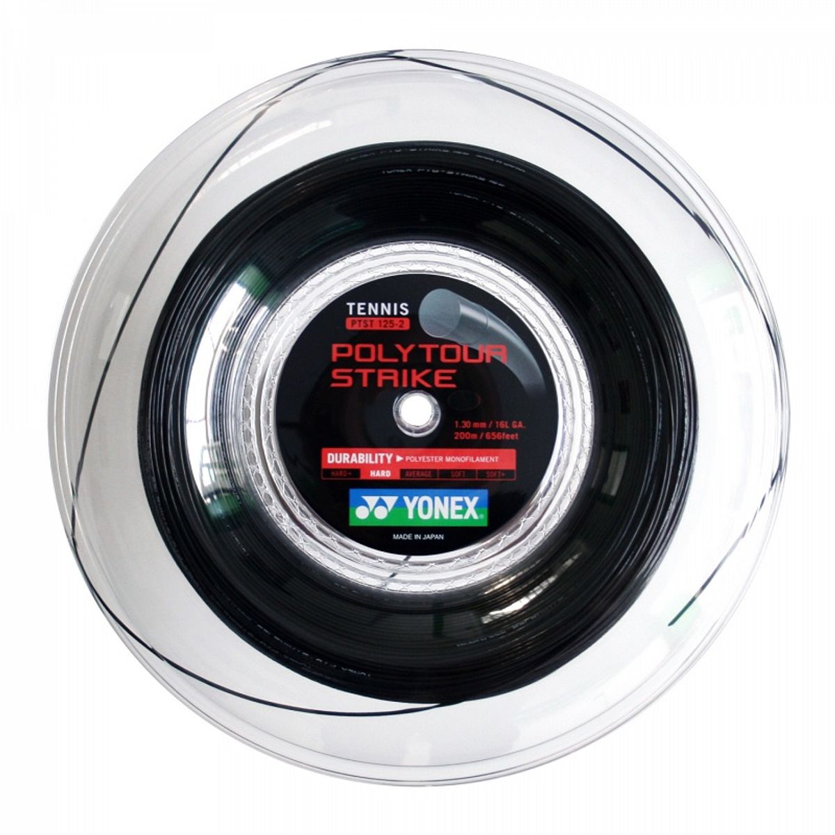 YONEX - CUERDA TENIS YONEX POLY TOUR STRIKE 16L/1.30MM NEGRA 200 MT