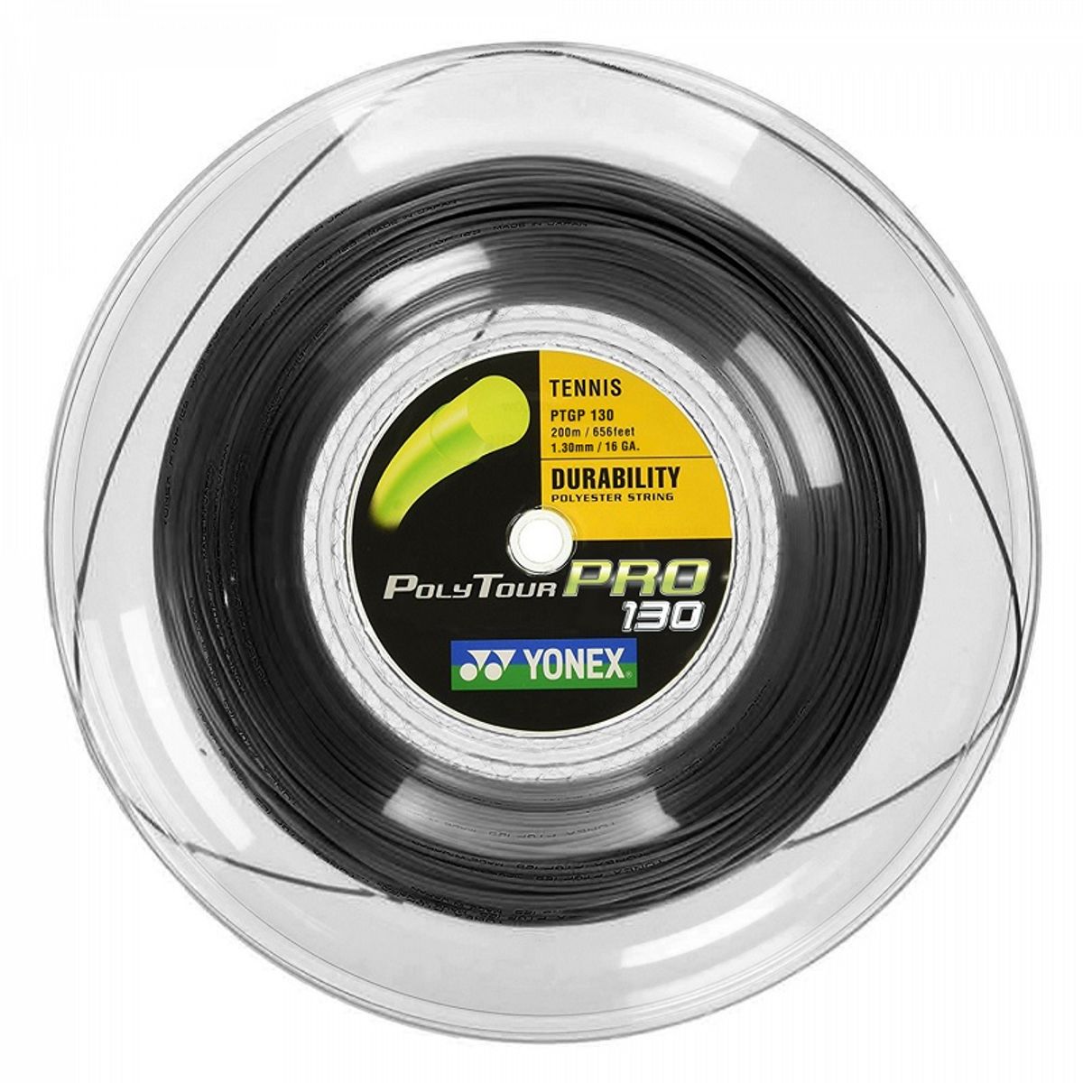 YONEX - CUERDA DE TENIS YONEX POLY TOUR PRO 16L/1.30MM GRAFITO 200MT