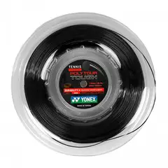 YONEX - CUERDA DE TENIS POLY TOUR TOUGH 16L/1.25MM NEGRA 200 M