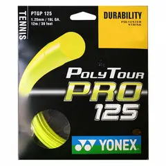 YONEX - CUERDA DE TENIS POLYTOUR PRO 16L/1.25MM AMARILLA 12 MT