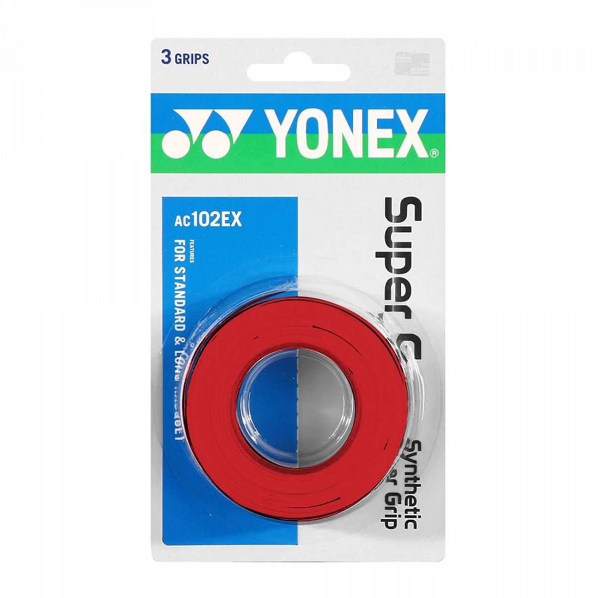YONEX - OVERGRIP YONEX SUPER GRAP ROJO X3