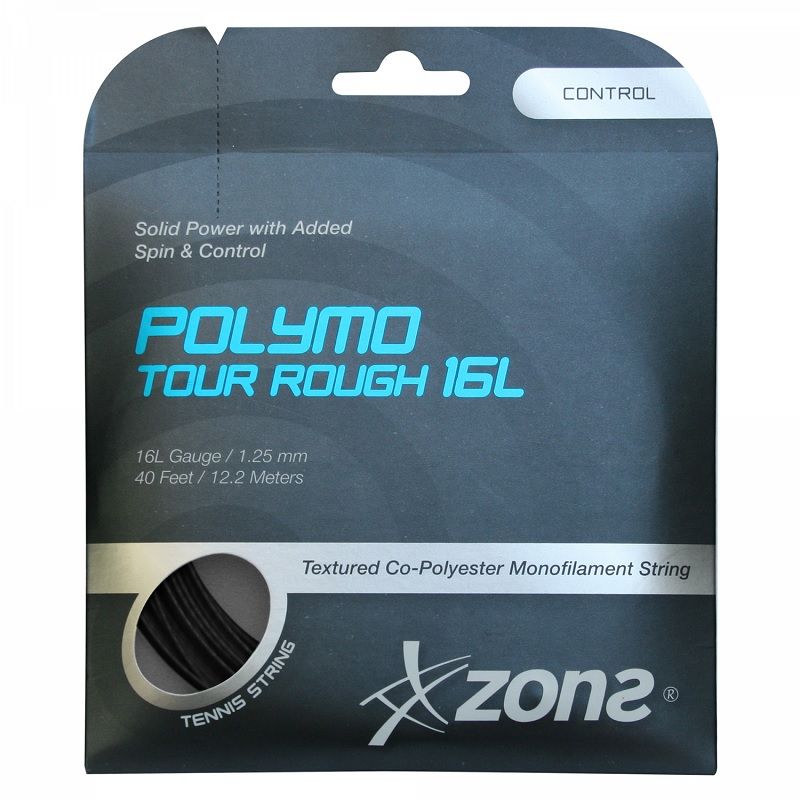 ZONS - CUERDA DE TENIS ZONS POLYMO TOUR ROUGH 16L/1.25MM NEGRA 12.2