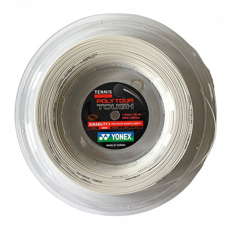 YONEX - CUERDA DE TENIS YONEX POLY TOUR TOUGH 16L/1.25MM BLANCA 200