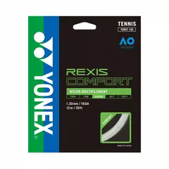 YONEX - CUERDA DE TENIS REXIS CONFORT 16L/1.30MM BLANCA 12 MTS
