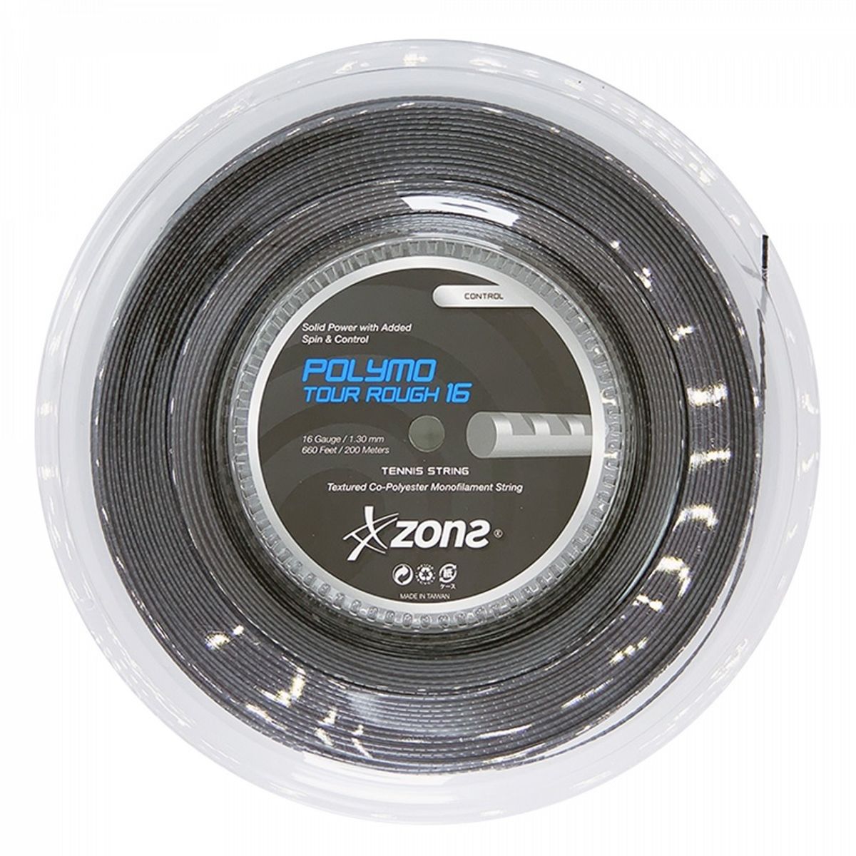 ZONS - CUERDA DE TENIS ZONS POLYMO TOUR ROUGH 16L/1.30MM PLATA 200