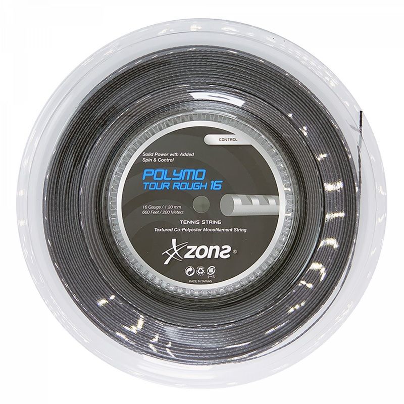 ZONS - CUERDA DE TENIS ZONS POLYMO TOUR ROUGH 16L/1.30MM PLATA 200
