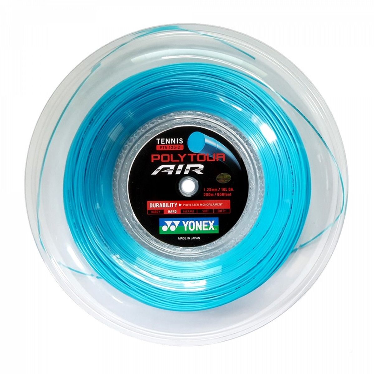 YONEX - CUERDA DE TENIS YONEX POLY TOUR AIR 16L/1.25MM CELESTE 200 M