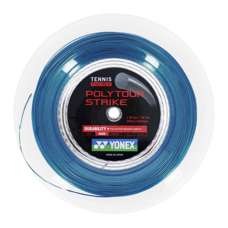 YONEX - CUERDA DE TENIS YONEX POLY TOUR STRIKE 16L/1.30MM AZUL 200 M