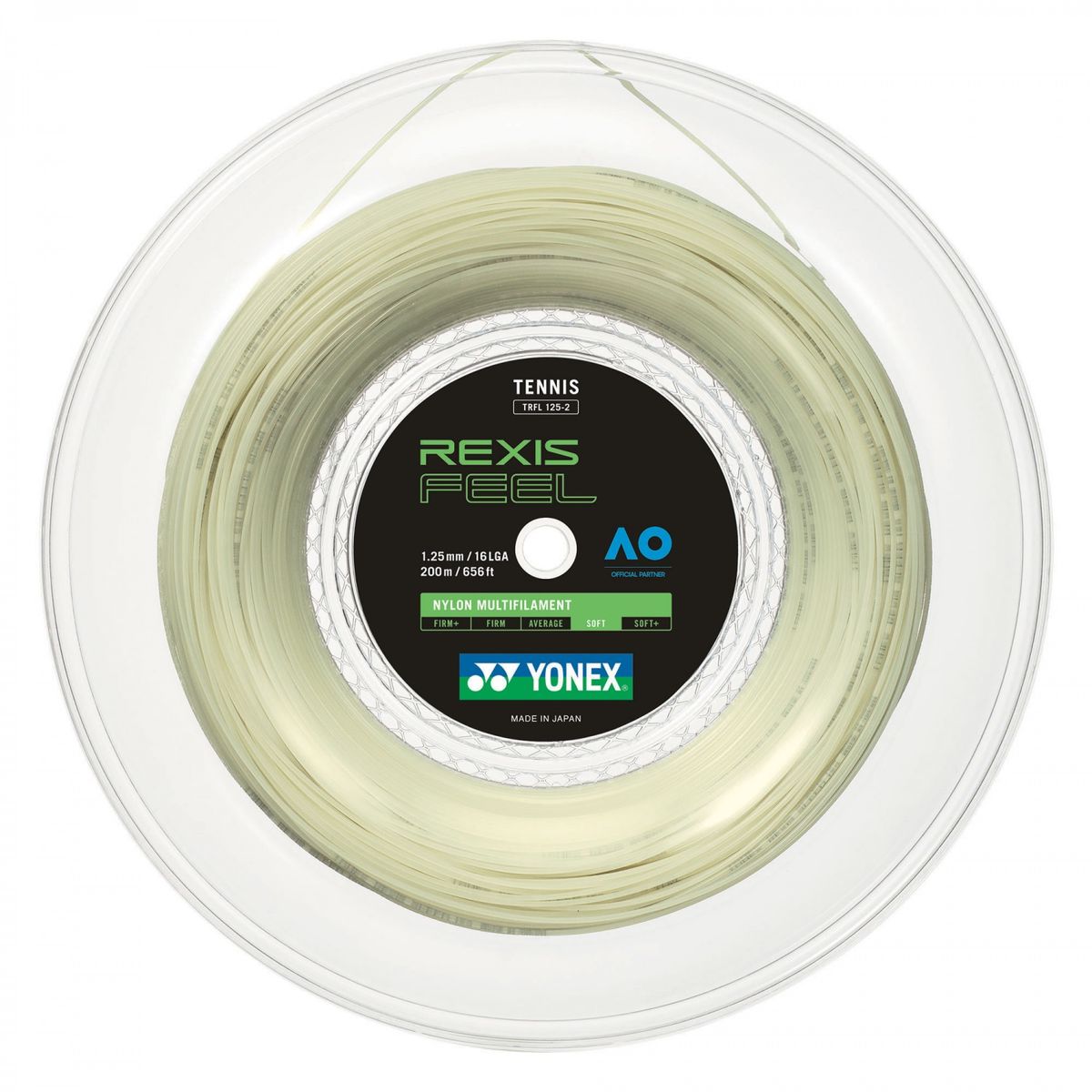YONEX - CUERDA DE TENIS YONEX REXIS FEEL 16L/1.25MM BLANCA 200 MTS.