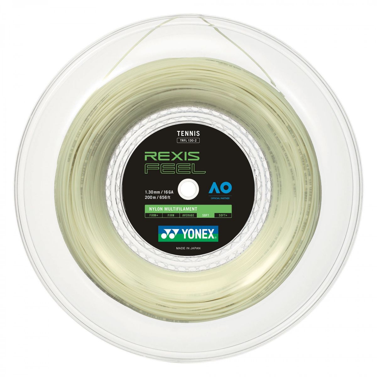 YONEX - CUERDA DE TENIS YONEX REXIS FEEL 16L/1.30MM BLANCA 200 MTS.