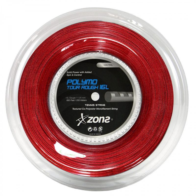 ZONS - CUERDA DE TENIS ZONS POLYMO TOUR ROUGH 16L/1.25MM ROJA 200 M