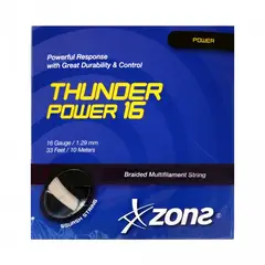 ZONS - CUERDA DE SQUASH THUNDER POWDER 16L/1.29MM BLANCA 10 MT