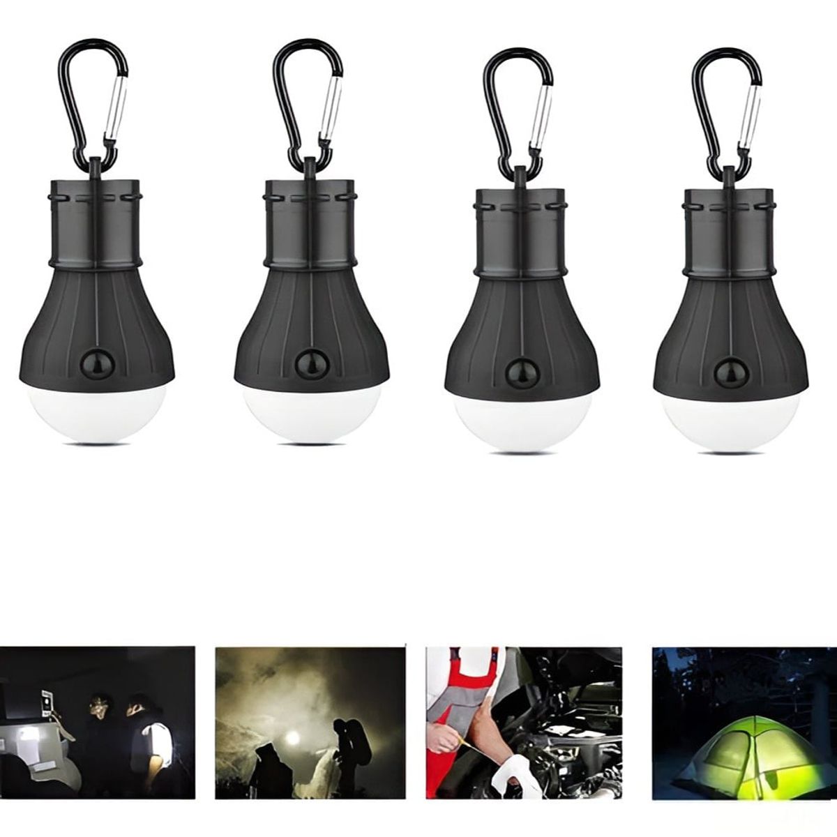 GENERICO - 4 Piezas 3 Modos De Iluminación Led Bombilla De Camping