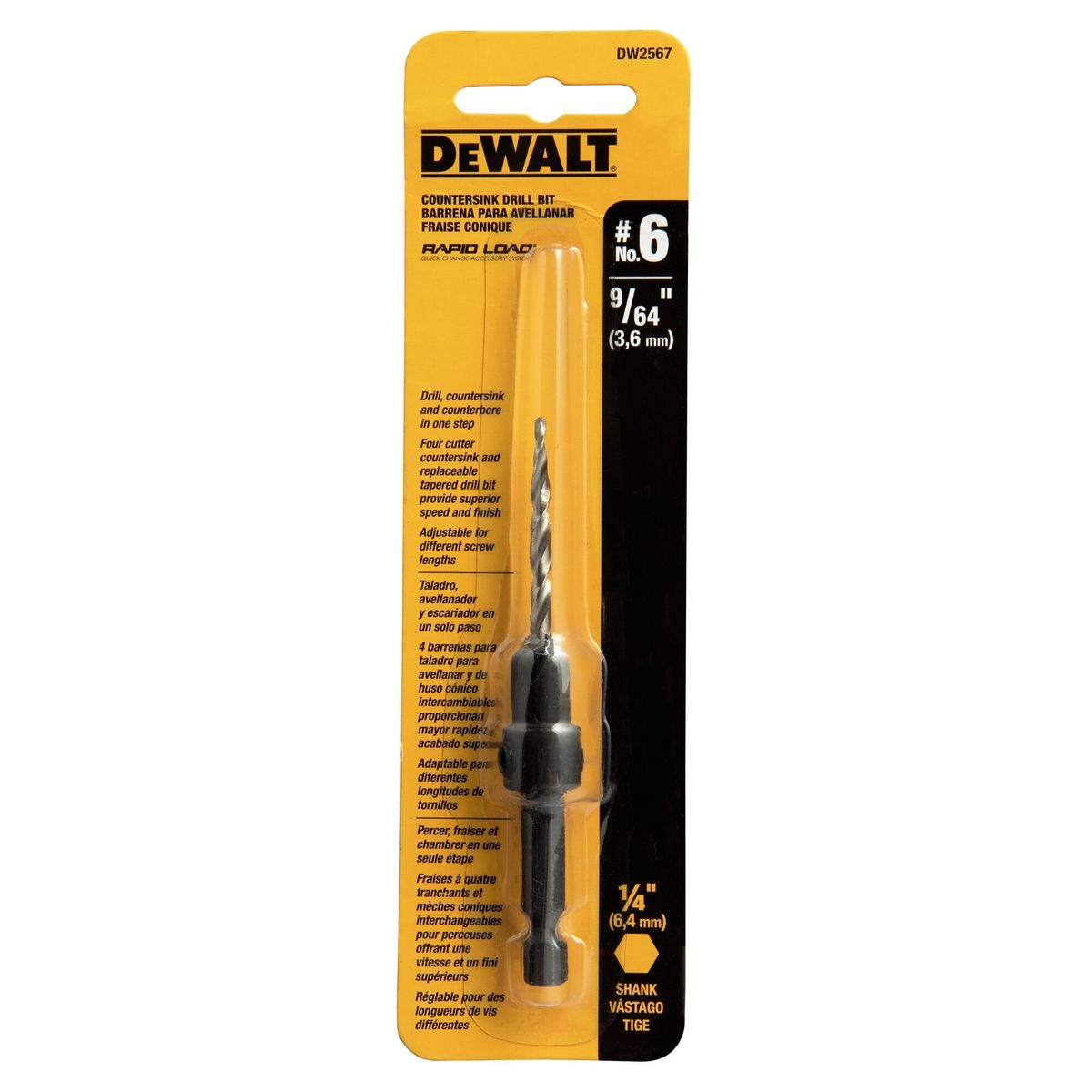 DEWALT - Broca avellanadora #6 DEWALT DW2567-Z