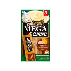 INABA - SNACK CHURU PERRO MEGACHURU CHICKEN 48GR - 3 TUBOS