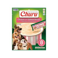 SNACK CHURU PERRO CHICKEN / SALMON 20GR - 8 TUBOS