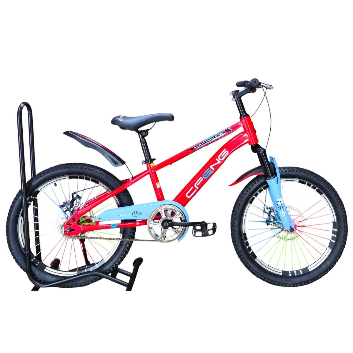 GENERICO - Bicicleta Aro 20  Cfeng Con Freno Disco Rojo Celeste