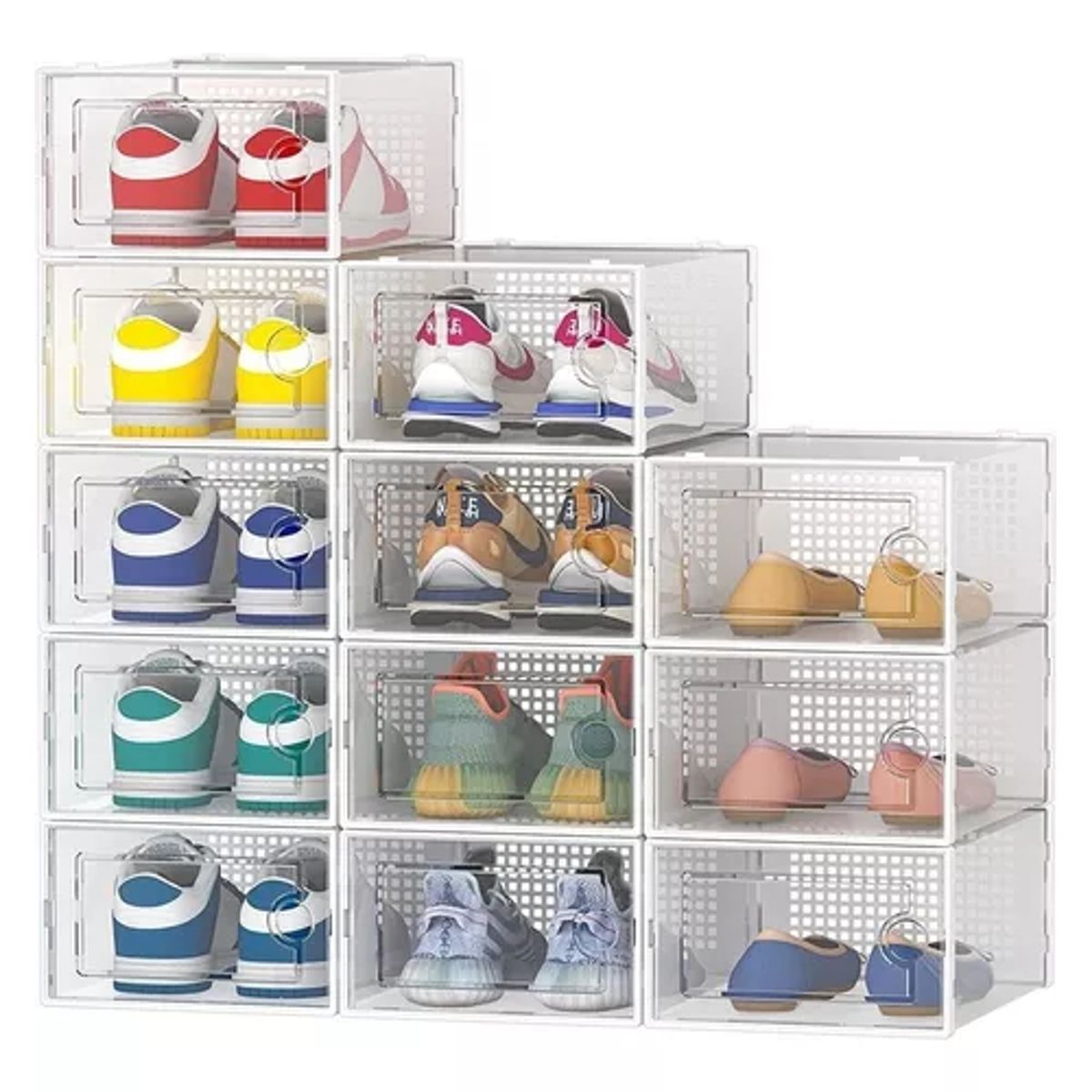GENERICO - Caja Organizadora De Zapatos Set X4 Unidade Apilables Firmes