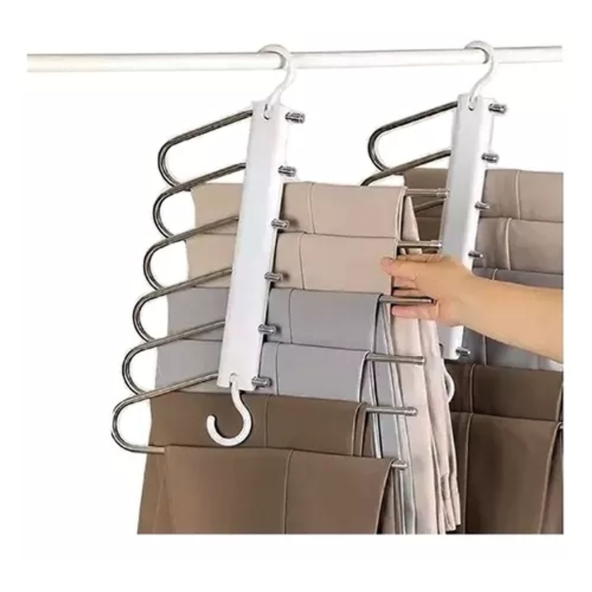 GENERICO - Colgador Percha Mágico Plegable Pantalon 6 En 1