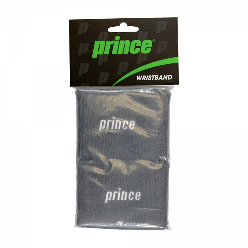 GENERICO - MUÑEQUERA PRINCE GRIS LOGO BLANCO PAR