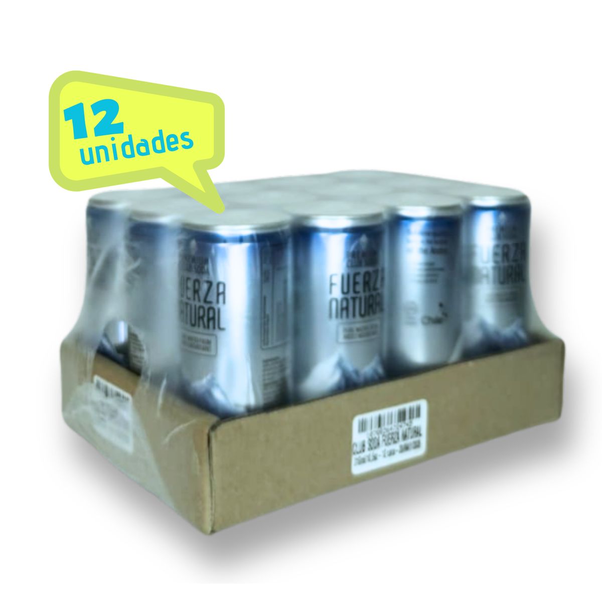 FUERZA NATURAL - Agua Con Gas Club Soda Fuerza Natural 12 Un 310ml