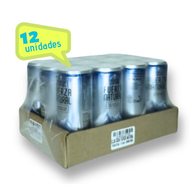 FUERZA NATURAL - Agua Con Gas Club Soda Fuerza Natural 12 Un 310ml