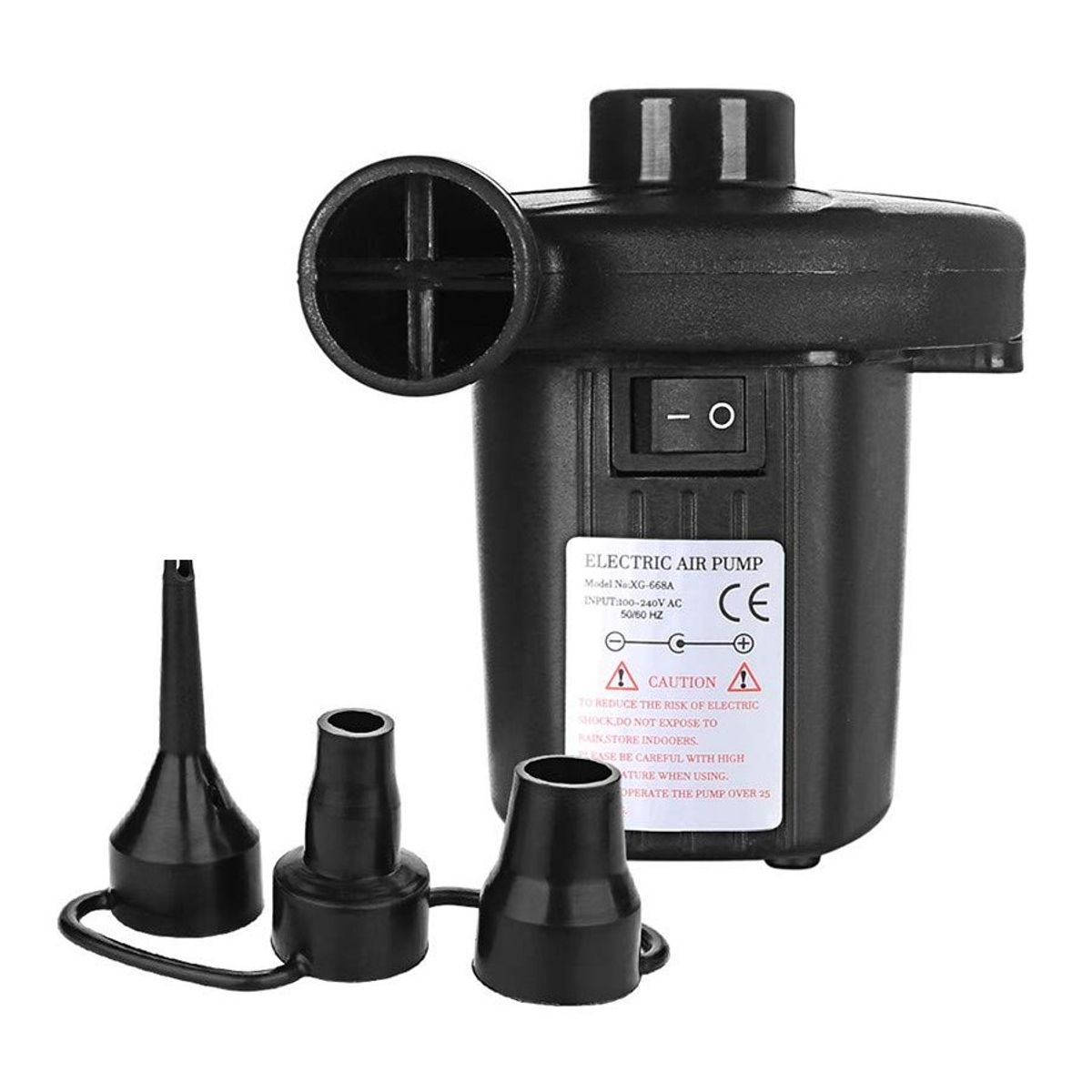 OEM - Inflador De Aire Portátil Eléctrico 220-12v 3 Boquillas XG-668A