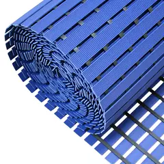 QRUBBER - Mat Piso PVC Spa y Zonas Húmedas 91 cm x 13 mts Azul Qrubber