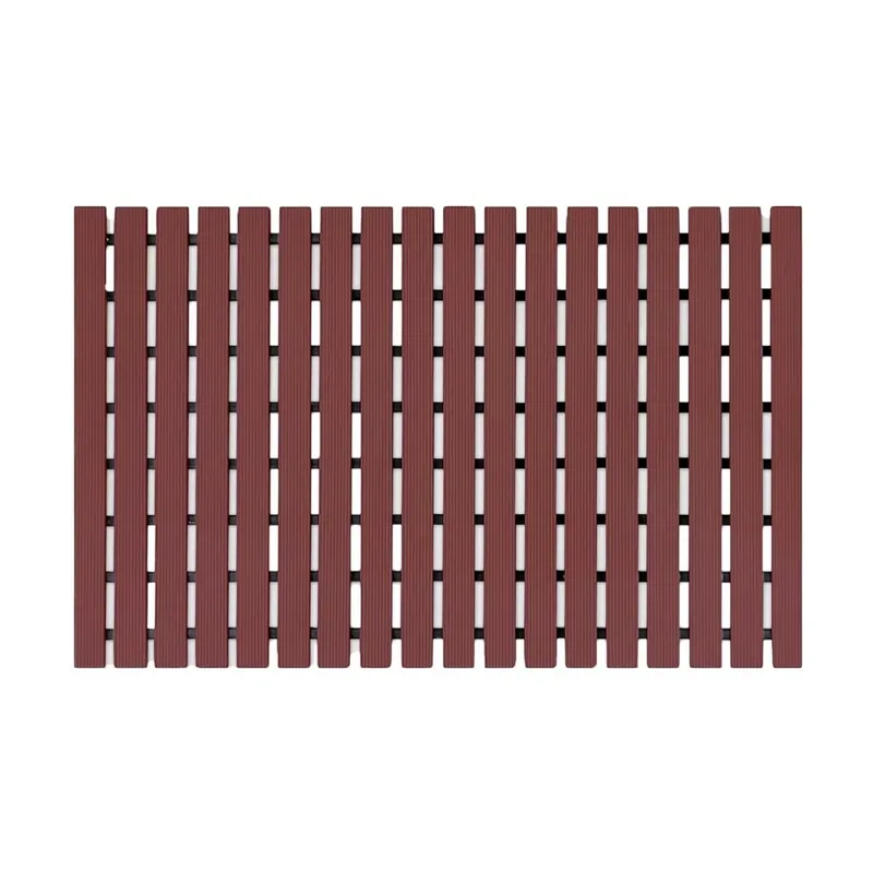 QRUBBER - Mat Piso PVC Spa y Zonas Húmedas 61 cm x 13 mts Café Qrubber
