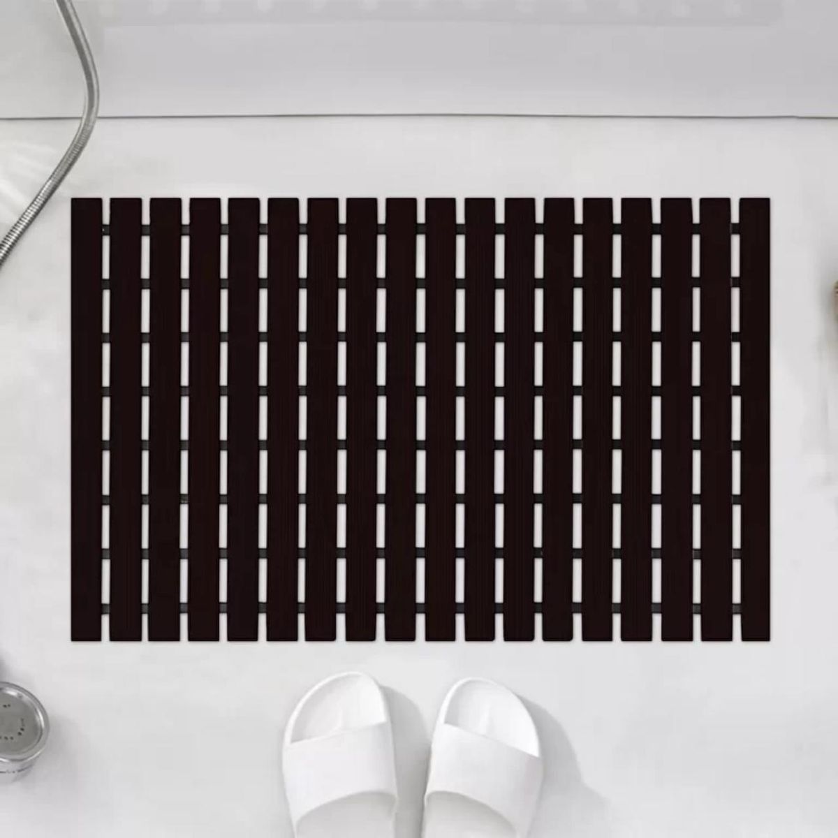 QRUBBER - Mat Piso PVC Spa y Zonas Húmedas 91cm x 13 mts Negro Qrubber