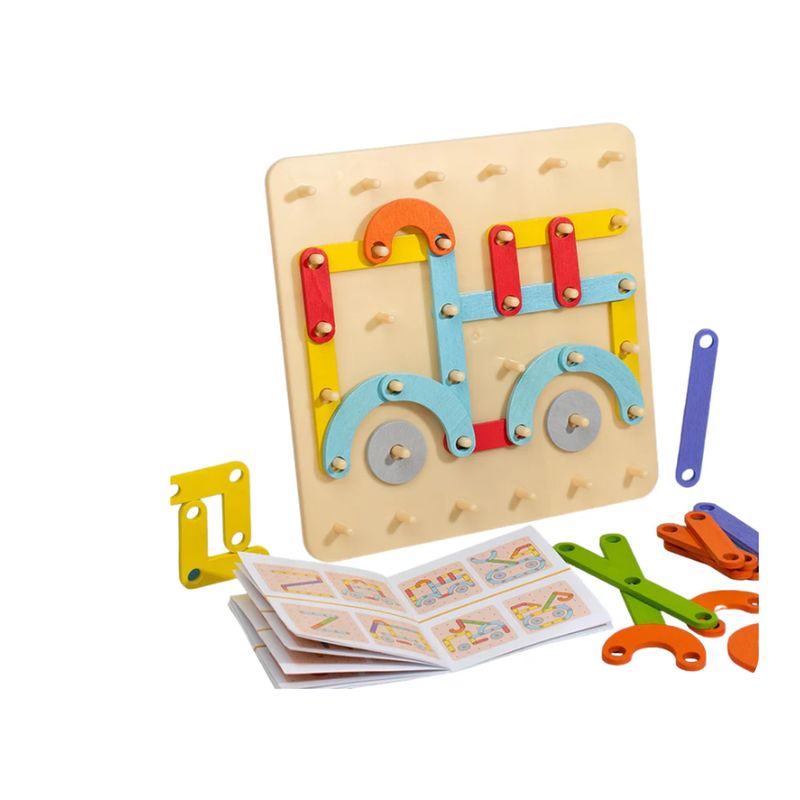 SPACEZAT - Tablero De Madera Geometría Clasificación Juguete Montessori