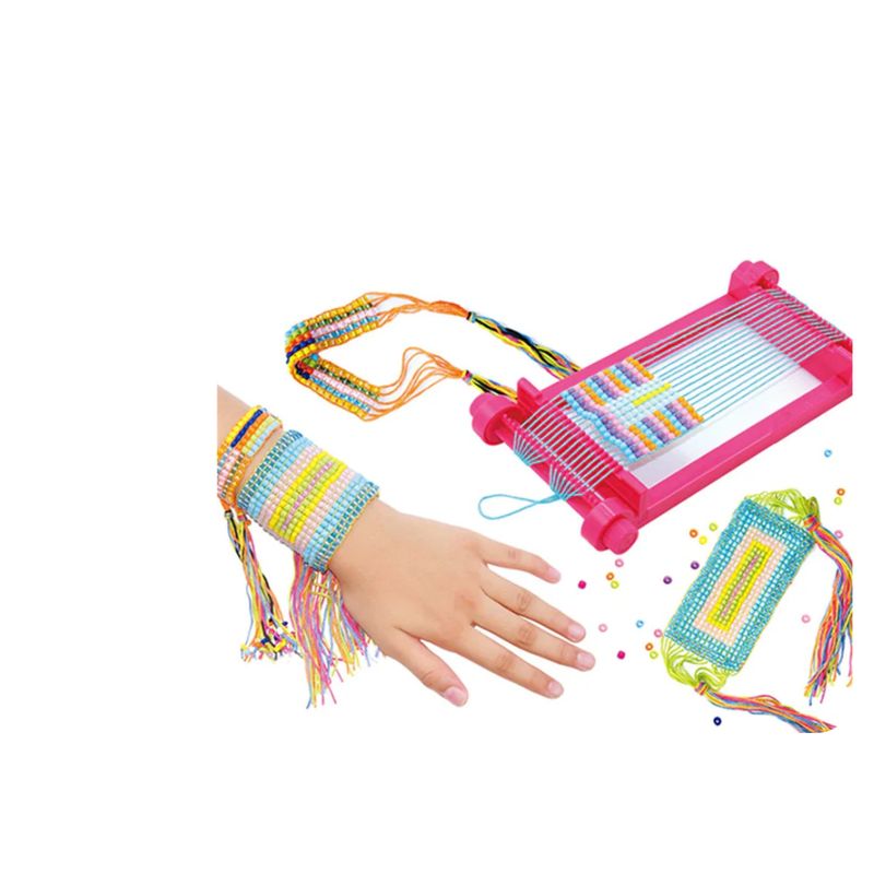 SPACEZAT - Set Mostacillas Para Pulseras Diy Con Armador Niñas Spacezat