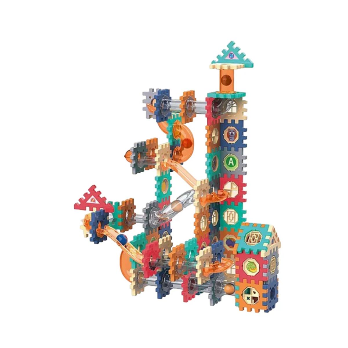 SPACEZAT - Kit Bloques De Construcción Toboganes 182 Piezas