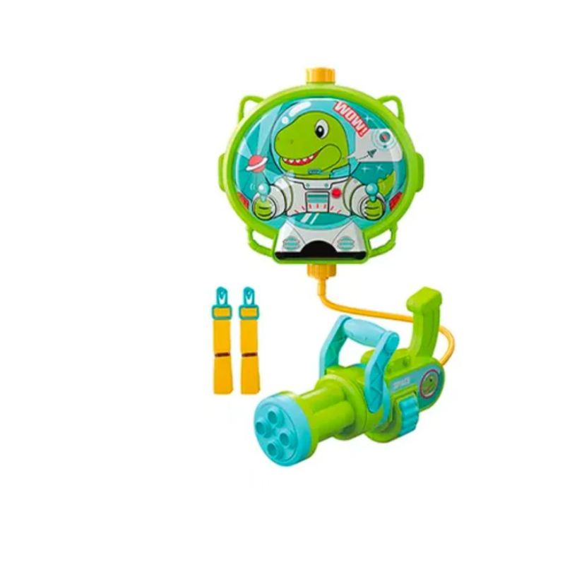 SPACEZAT - Mochila Con Pistola Lanza Agua Dinosaurio