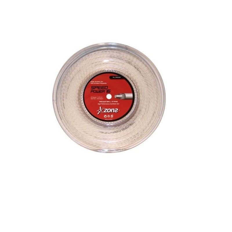 ZONS - CUERDA DE RACQUETBALL ZONS SPEED POWER 16L/1.30MM BLANCA 240