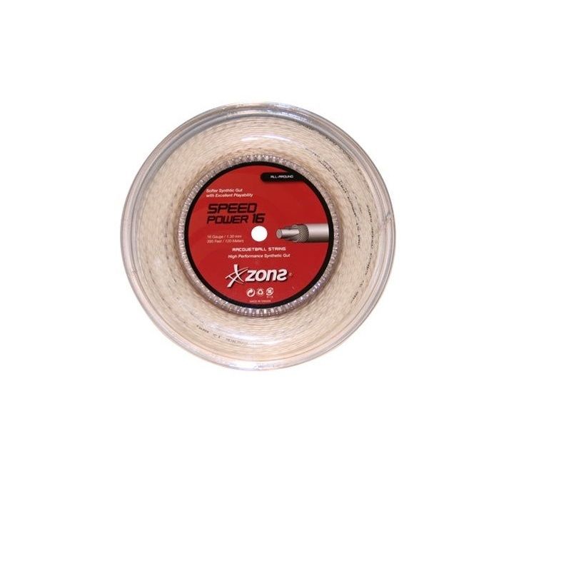 ZONS - CUERDA DE RACQUETBALL ZONS SPEED POWER 16L/1.30MM BLANCA 120