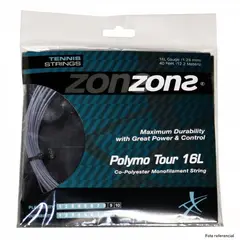 ZONS - CUERDA DE TENIS POLYMO TOUR 16L/1.28MM SILVER 12 MTS.