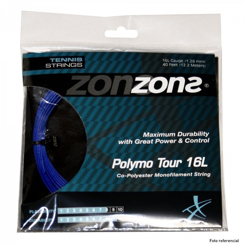 ZONS - CUERDA DE TENIS ZONS POLYMO TOUR 16L/1.28MM DARK BLUE 12 MTS